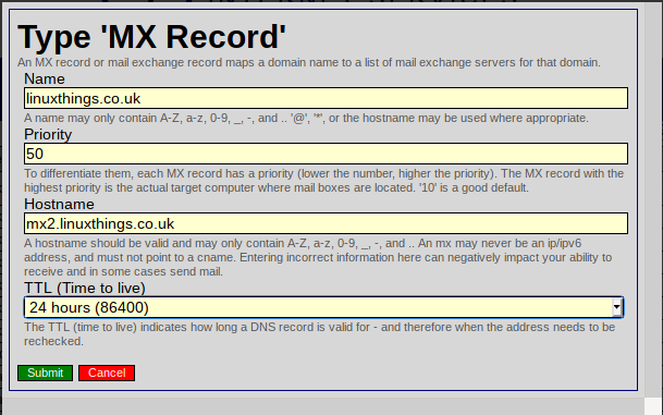 Backup MX record