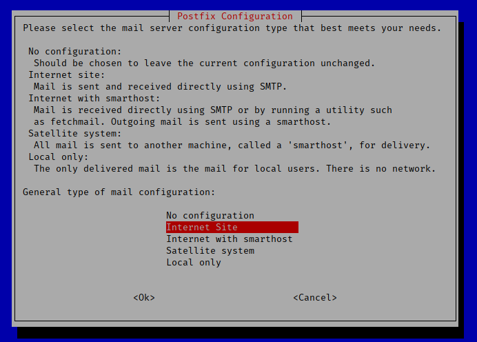 Postfix Configuration 1