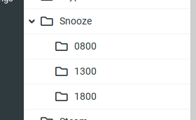 Snooze folders